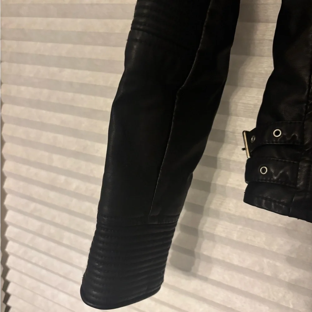 Blank NYC Black Leather girls Jacket - size medium